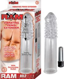 Ram Vibrating Penis Extender - Clear