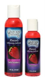 Razzels Warming Lubricant - Sinful Strawberry - 2 Oz. Bottle