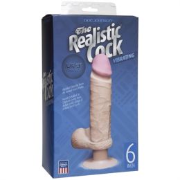 The Realistic Cock Ultraskyn Vibrating 6 Inches - Vanilla