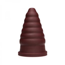 Tantus Cone Ripple Firm - Oxblood