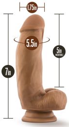 Dr. Skin Silicone - Dr. Samuel - 7 Inch Dildo With Suction Cup - Mocha