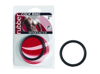 Rubber Cock Ring 2 Inches - Black