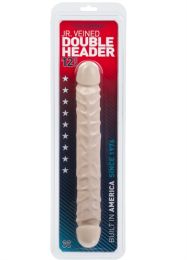 Jr. Veined Double Header 12 Inches - White